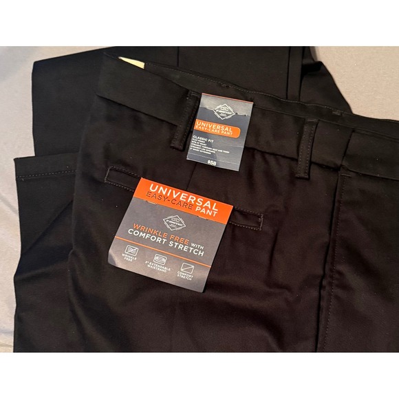 St. John's Bay Other - NWT St. Johns Bay Mens Universal Easy Care Pant Black Classic Fit 38x30